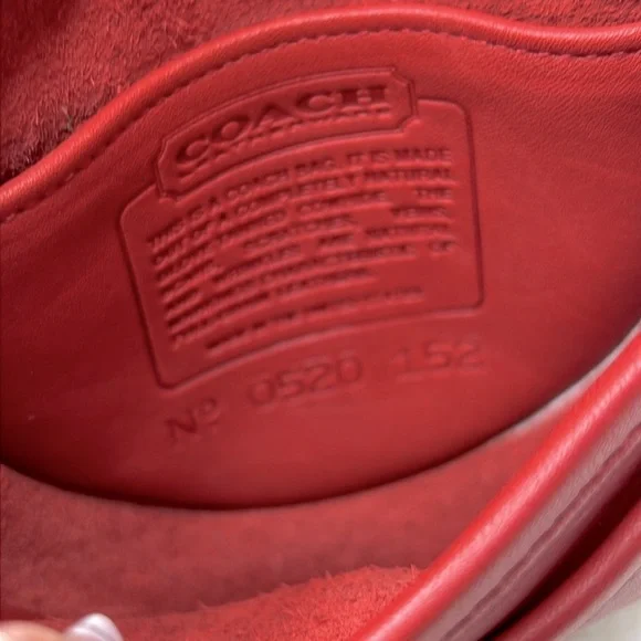 COACH l VINTAGE Red Leather Mini Belt Pouch Original Retro 80's 052-0152  USA - Picture 8 of 13